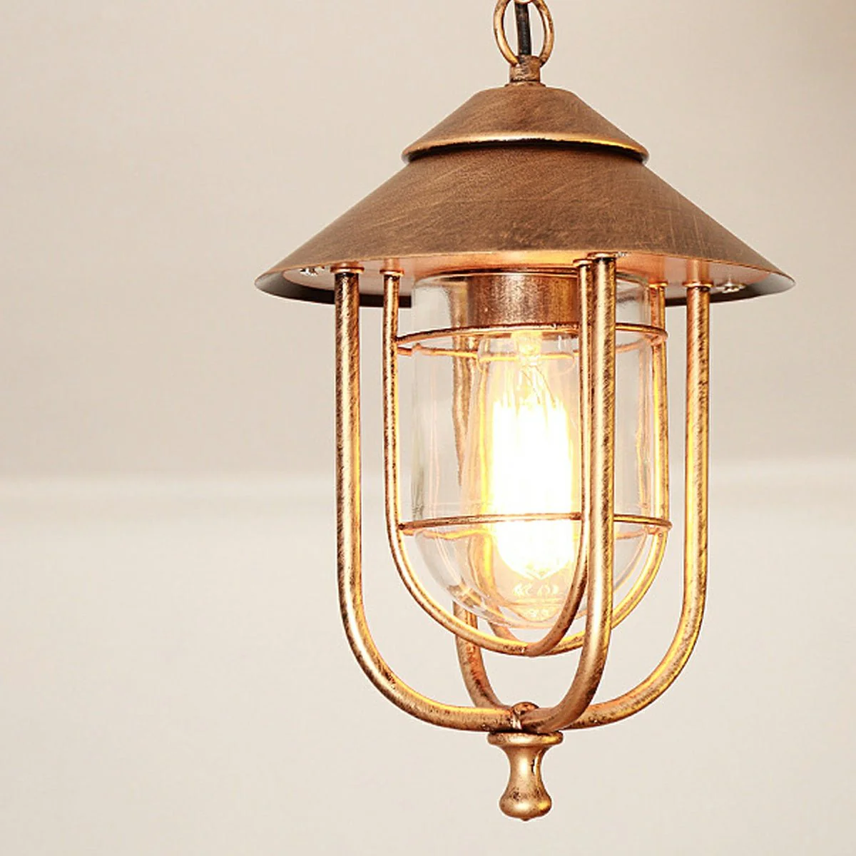 Vintage Rustic Birdcage Waterproof Outdoor LED Lantern Pendant Lights - Image 11