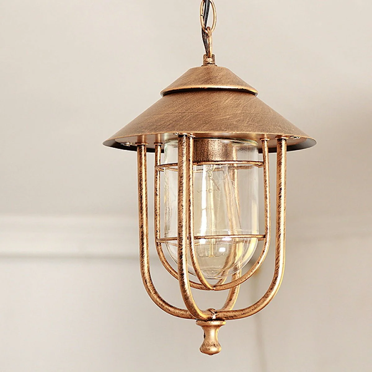 Vintage Rustic Birdcage Waterproof Outdoor LED Lantern Pendant Lights - Image 12