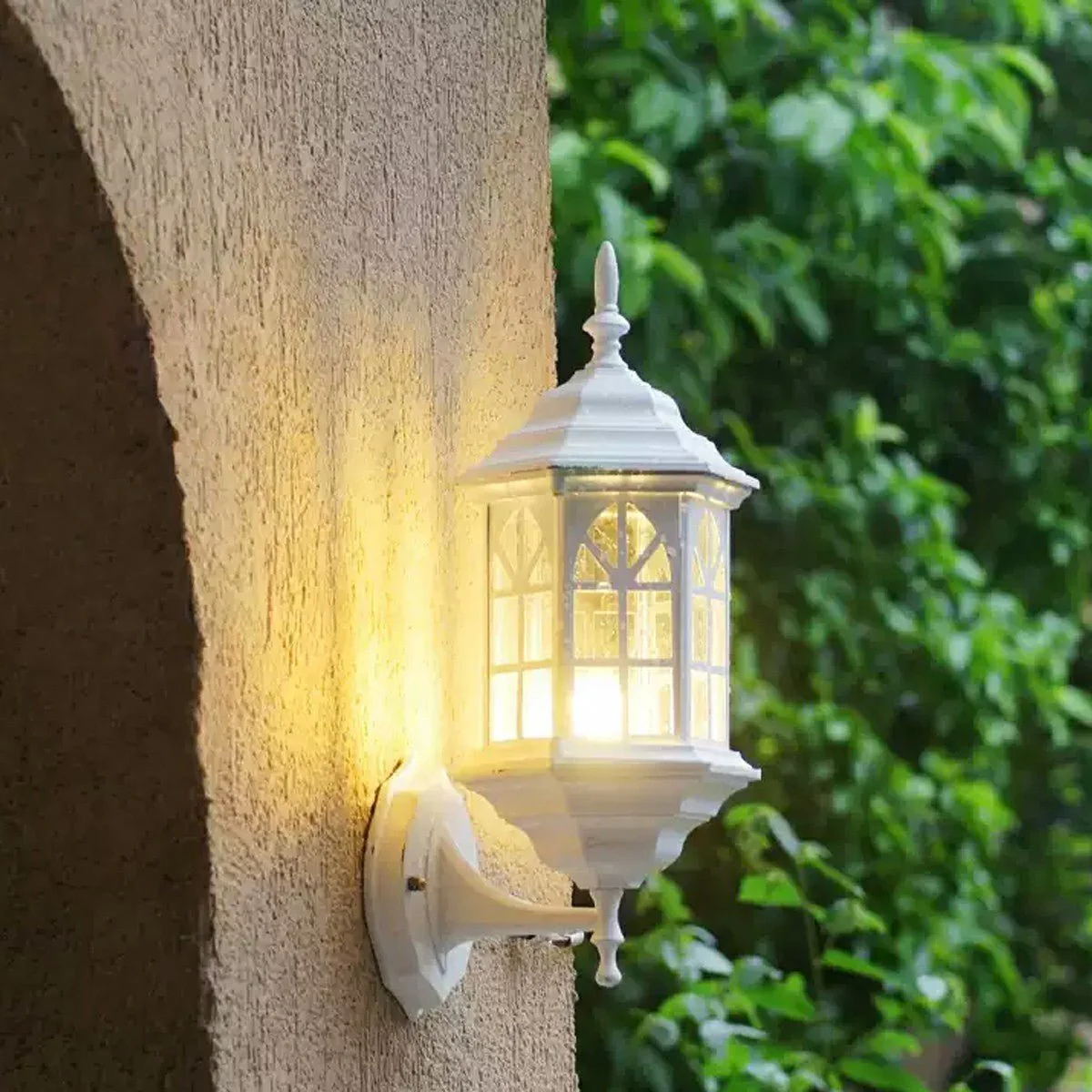 Vintage Rustic Castle Waterproof Outdoor LED Porch Light Wall Lights - Image 2