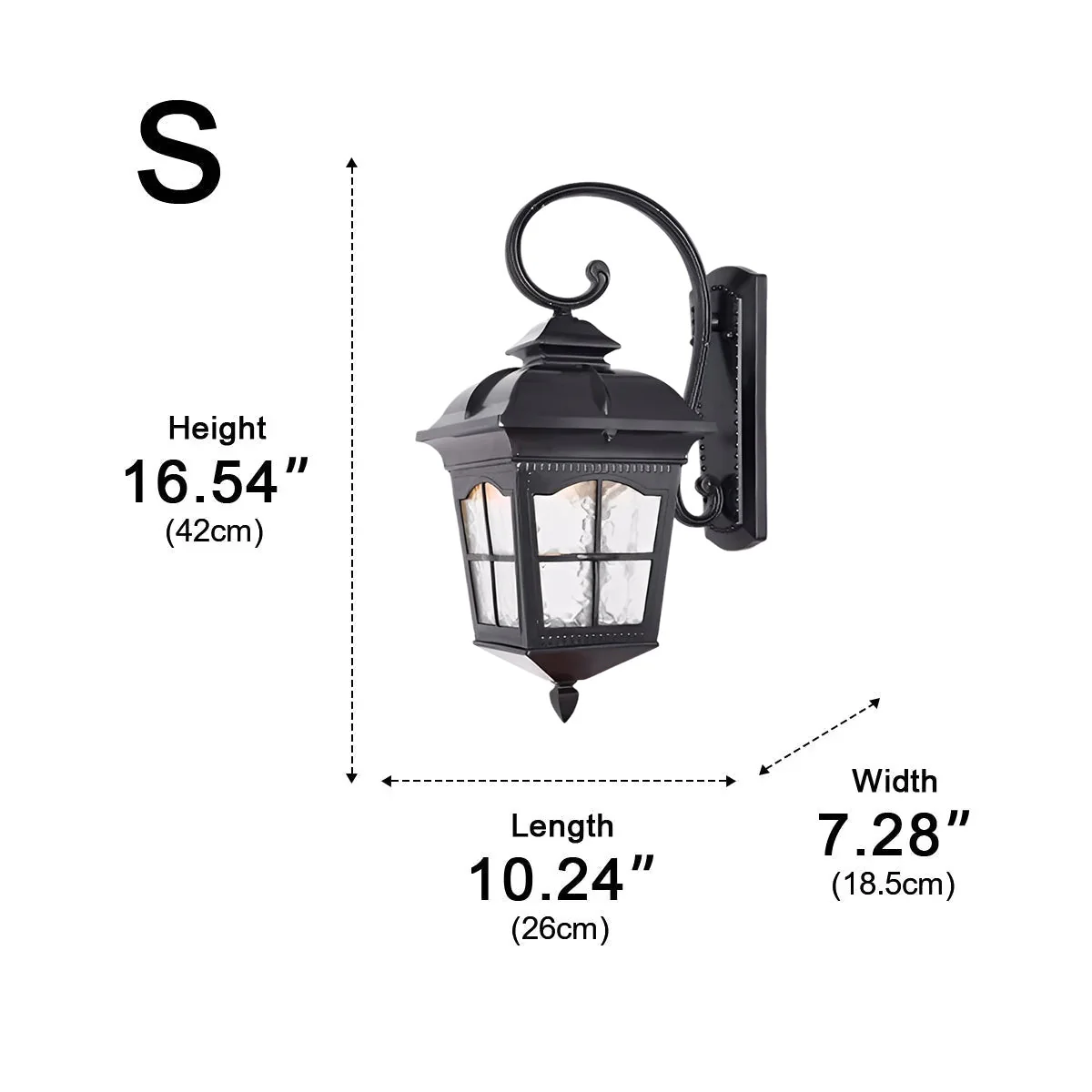 Vintage Rustic Cross Waterproof Outdoor LED Lantern Porch Wall Lights - Image 10