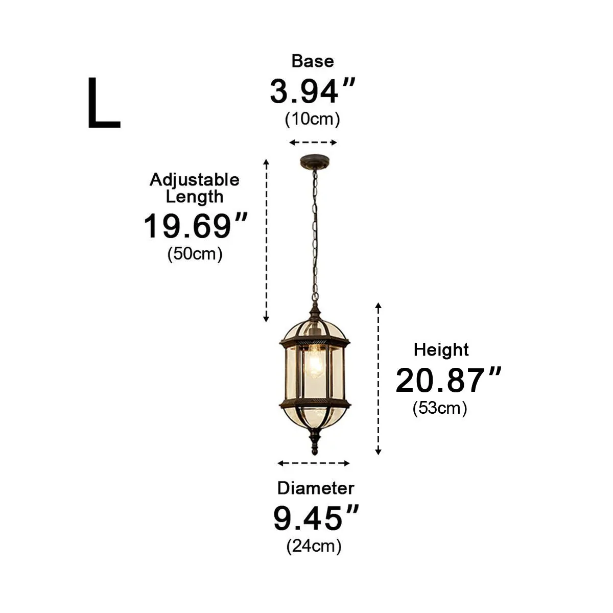 Vintage Rustic Cylinder Waterproof Outdoor LED Lantern Pendant Lights - Image 11