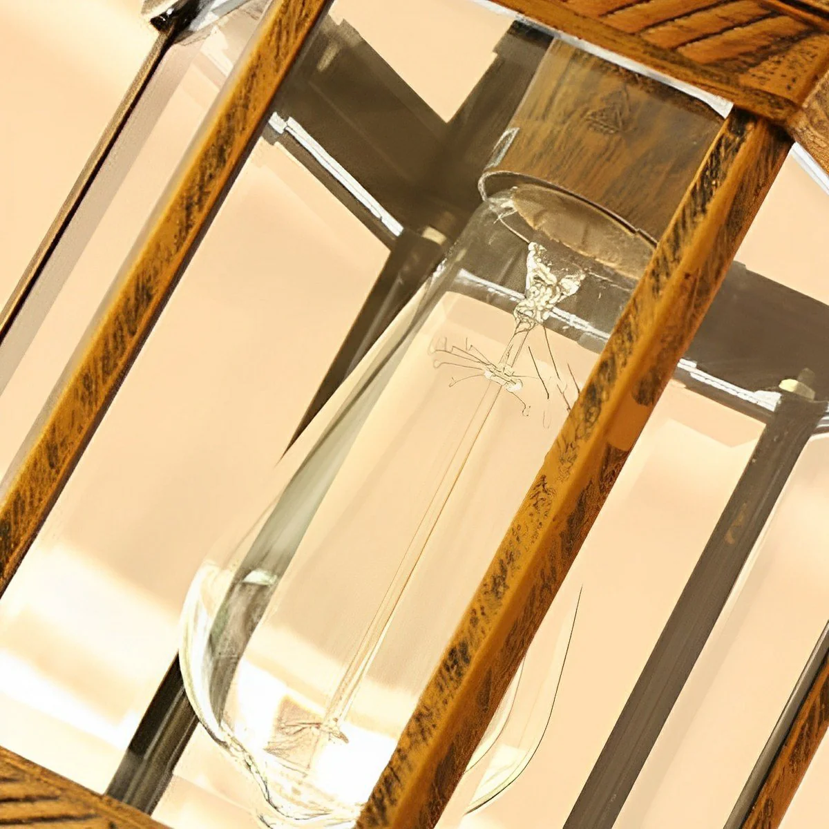 Vintage Rustic Cylinder Waterproof Outdoor LED Lantern Pendant Lights - Image 8