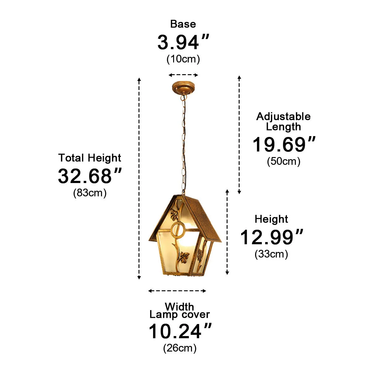 Vintage Rustic House Waterproof Outdoor LED Pendant Lights - Image 10