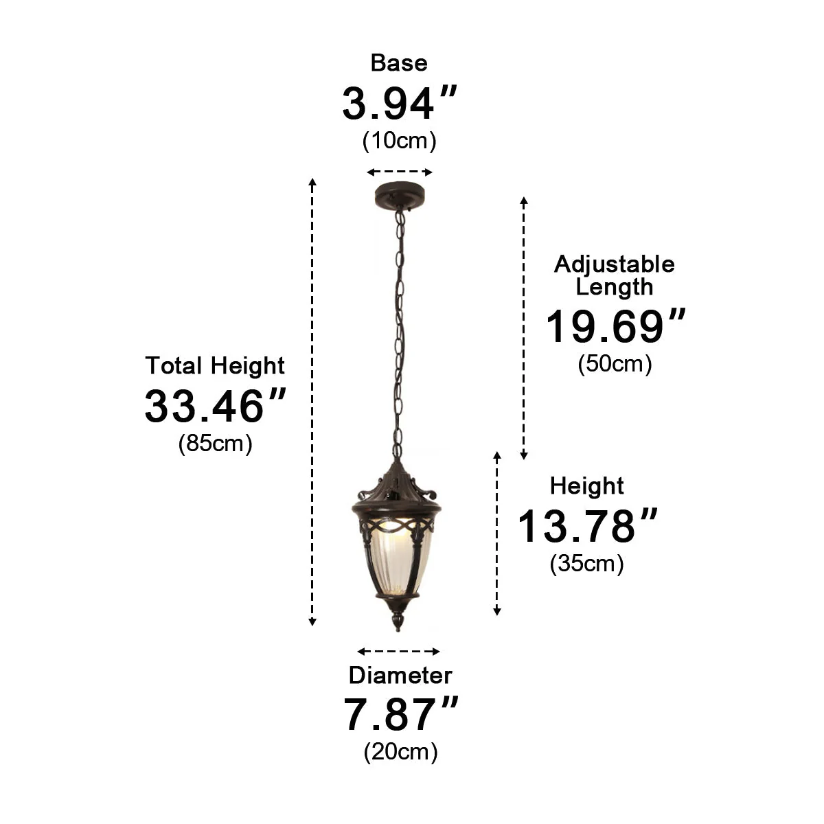 Vintage Rustic Waterproof Outdoor LED Lantern Pendant Lights - Image 10