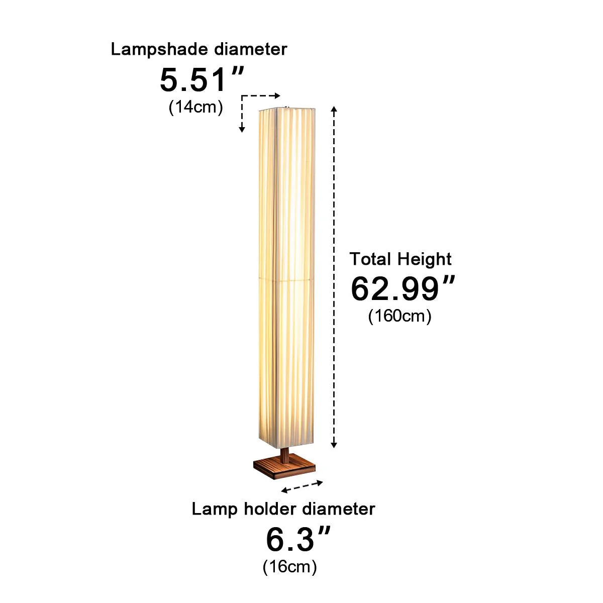 Vintage Square Column Plug In LED Floor Lamp - Image 10