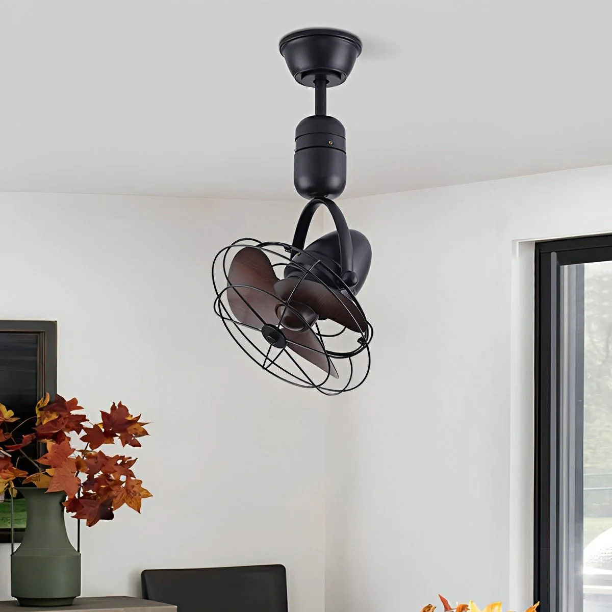 Vintage Swing Rotation 6-Speed DC Motor Ceiling Fan Wall fan - Image 4