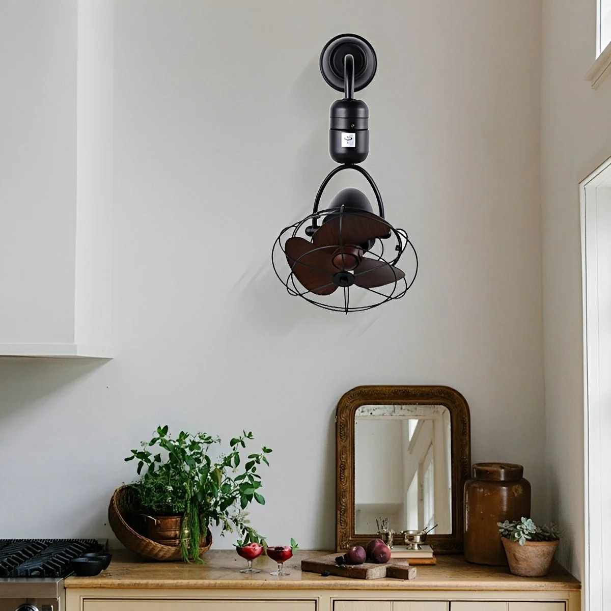 Vintage Swing Rotation 6-Speed DC Motor Ceiling Fan Wall fan - Image 5