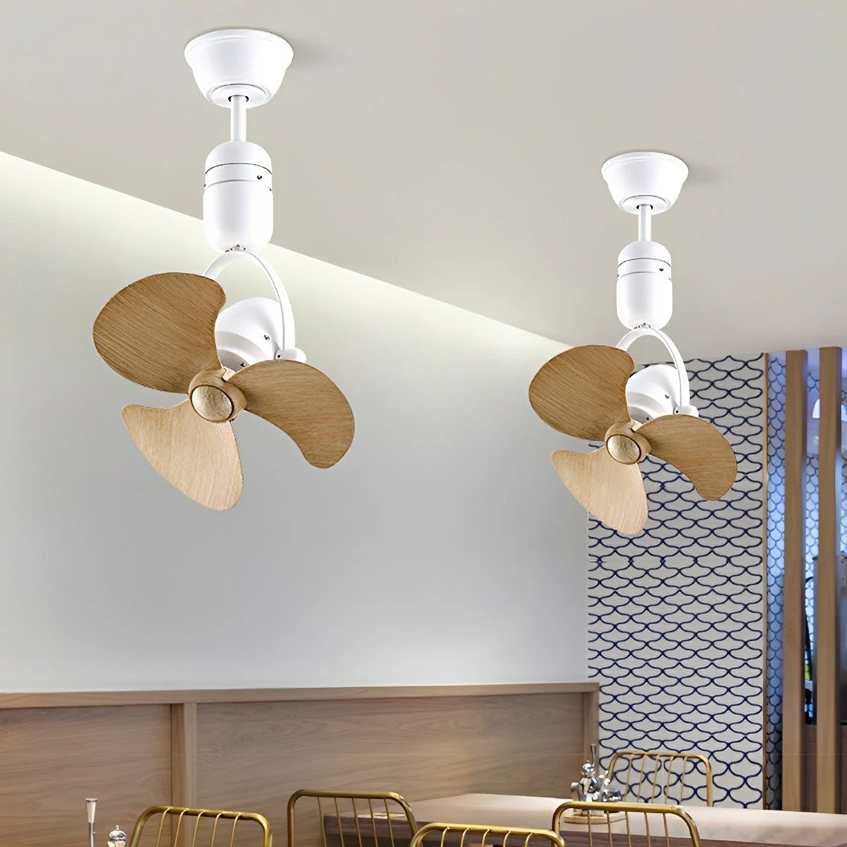 Vintage Swing Rotation 6-Speed DC Motor Ceiling Fan Wall fan - Image 7