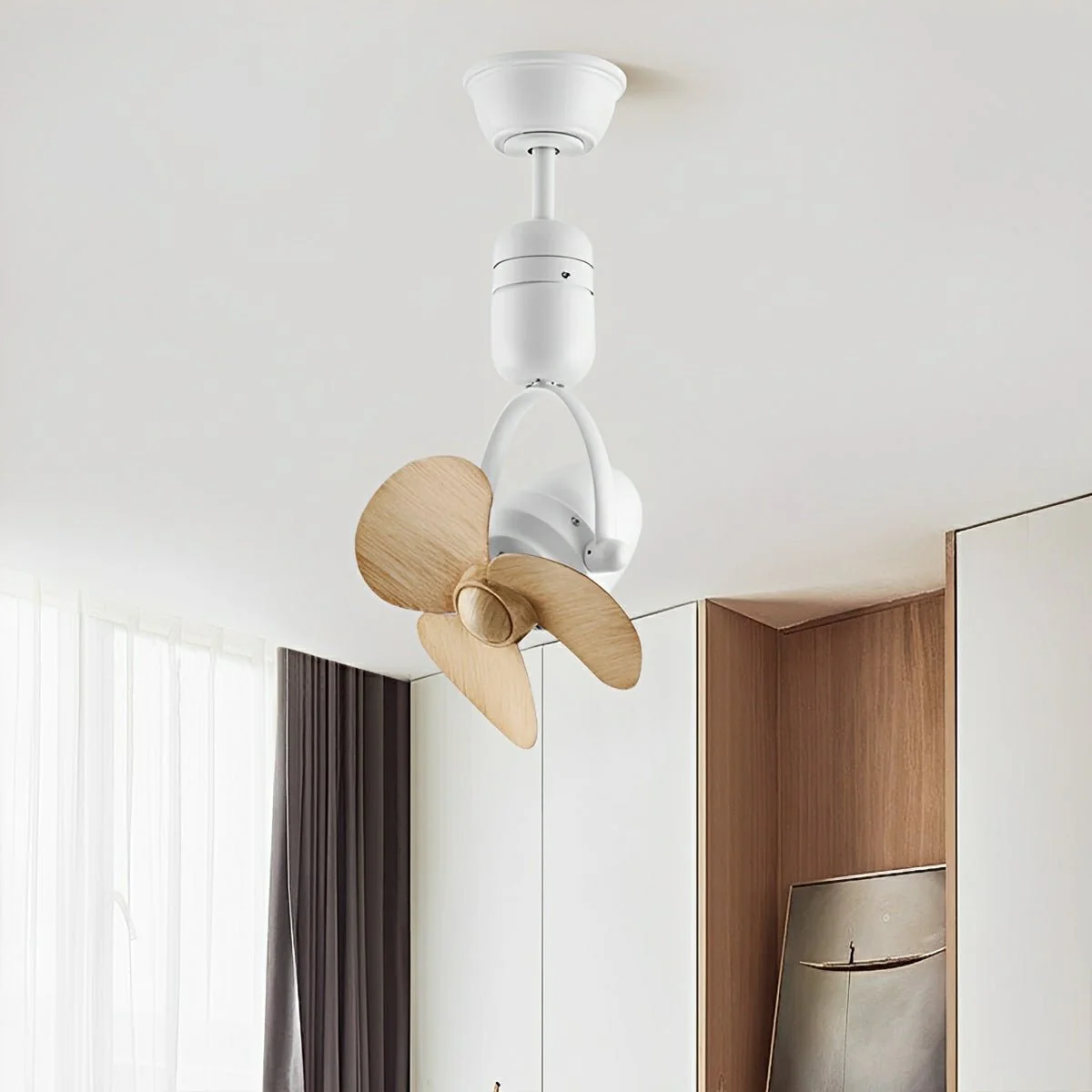 Vintage Swing Rotation 6-Speed DC Motor Ceiling Fan Wall fan - Image 9