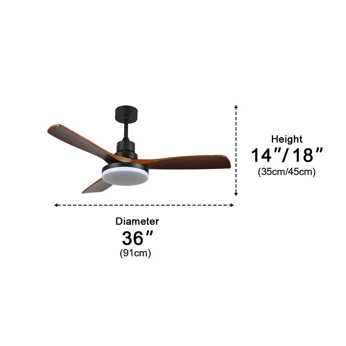 Vintage DC Motor Reverse Variable Frequency Ceiling Fan Light - Image 13