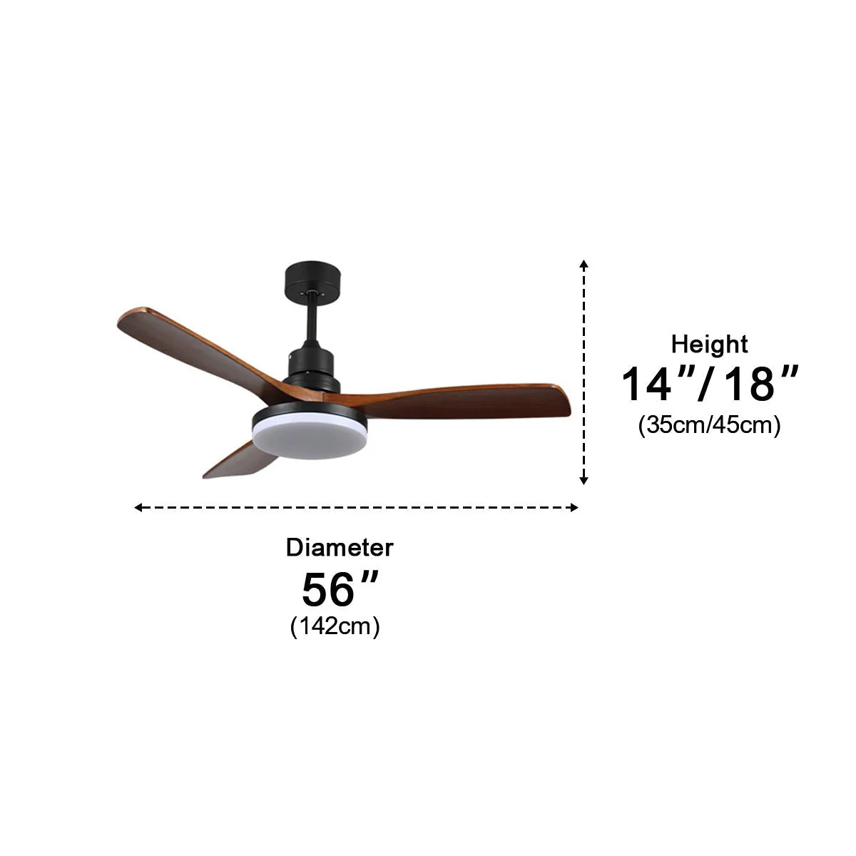 Vintage DC Motor Reverse Variable Frequency Ceiling Fan Light - Image 17
