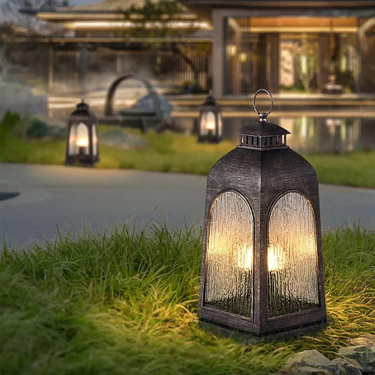 Vintage Waterproof Lantern Outdoor LED Landscape Lighting - Image 6