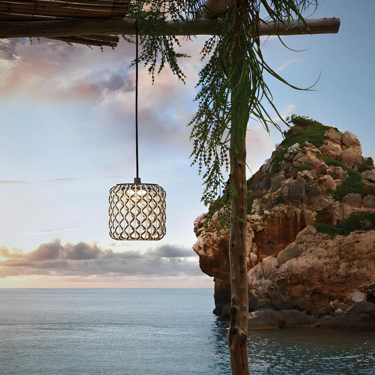 Vintage Waterproof Rattan LED Outdoor Ceiling Lights Lanterns - Image 8