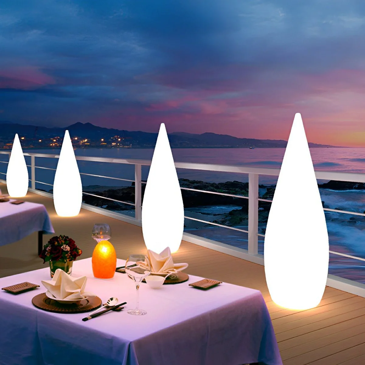 Water Drop LED Waterproof Modern Standing Lawn Lights - Image 11