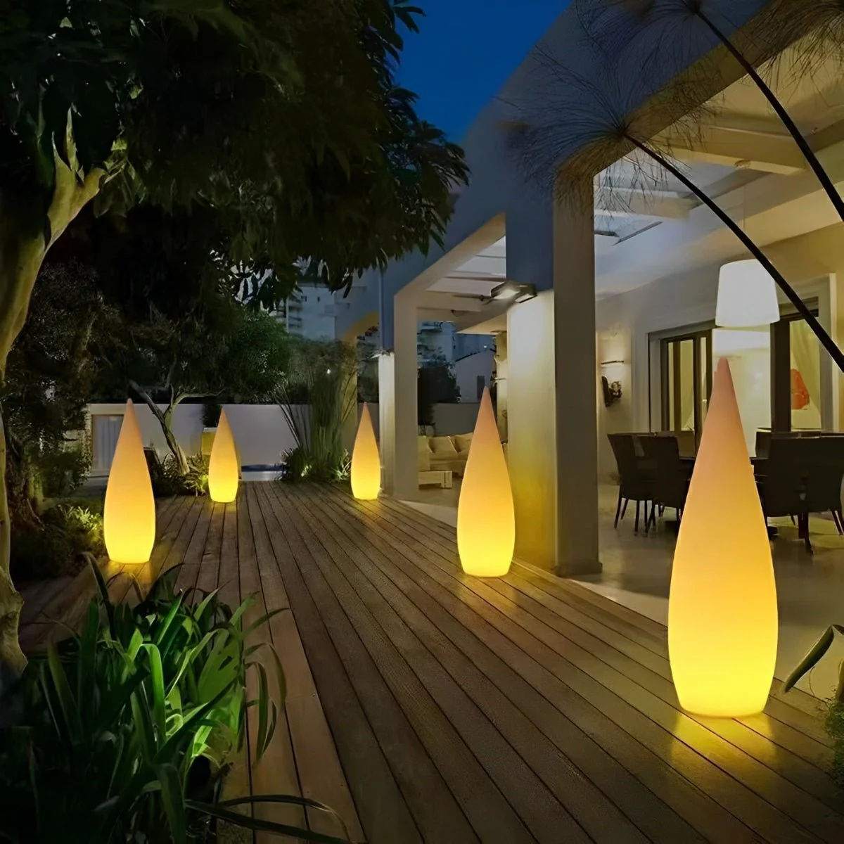 Water Drop LED Waterproof Modern Standing Lawn Lights - Image 8