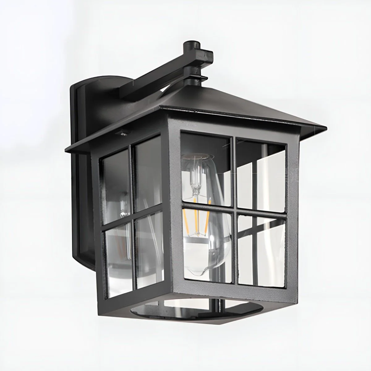 Waterproof Black Farmhouse Cross Lantern Outdoor Porch LED Wall Lights - Image 10