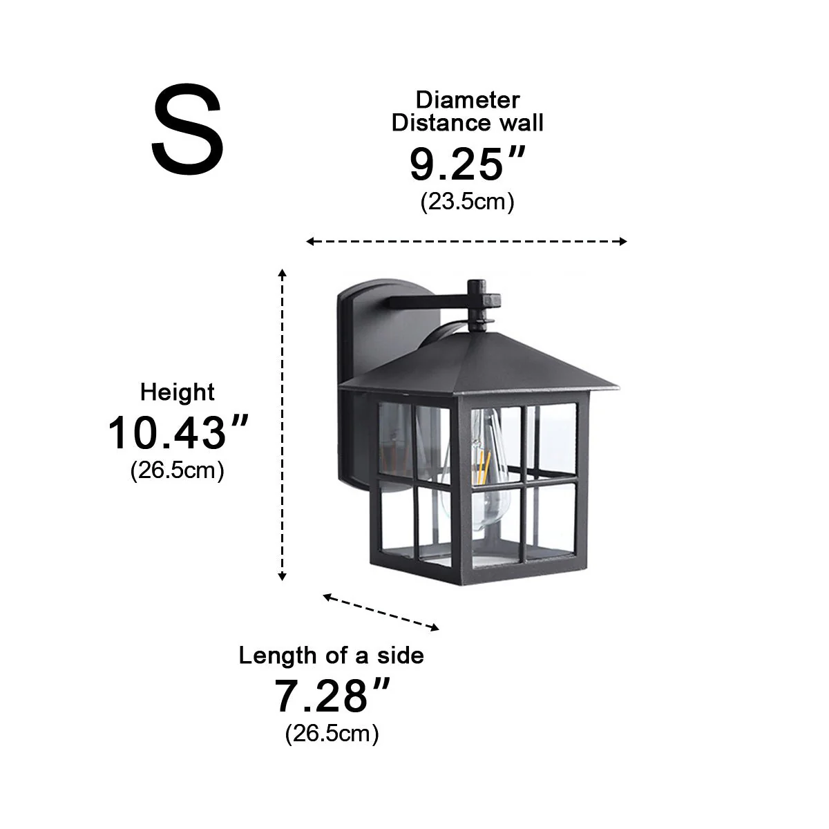 Waterproof Black Farmhouse Cross Lantern Outdoor Porch LED Wall Lights - Image 13
