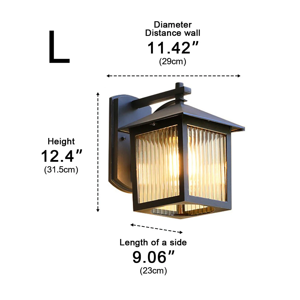 Waterproof Black Farmhouse Cross Lantern Outdoor Porch LED Wall Lights - Image 16
