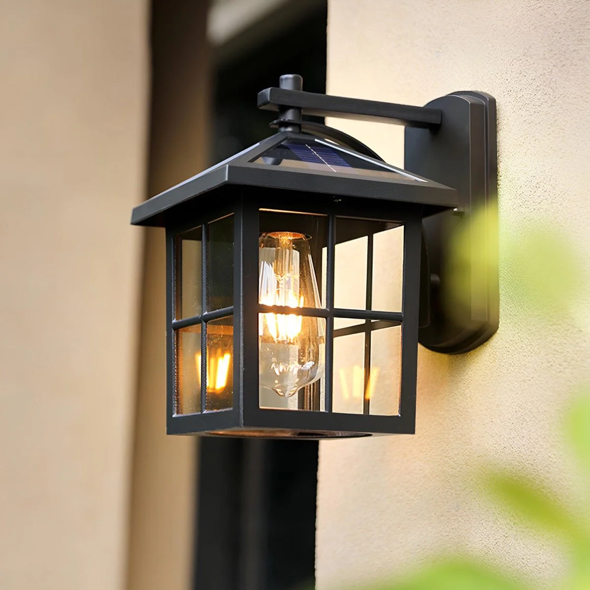 Waterproof Black Farmhouse Cross Lantern Outdoor Porch LED Wall Lights - Image 4