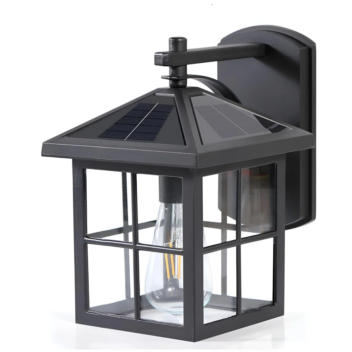 Waterproof Black Farmhouse Cross Lantern Outdoor Porch LED Wall Lights - Image 9