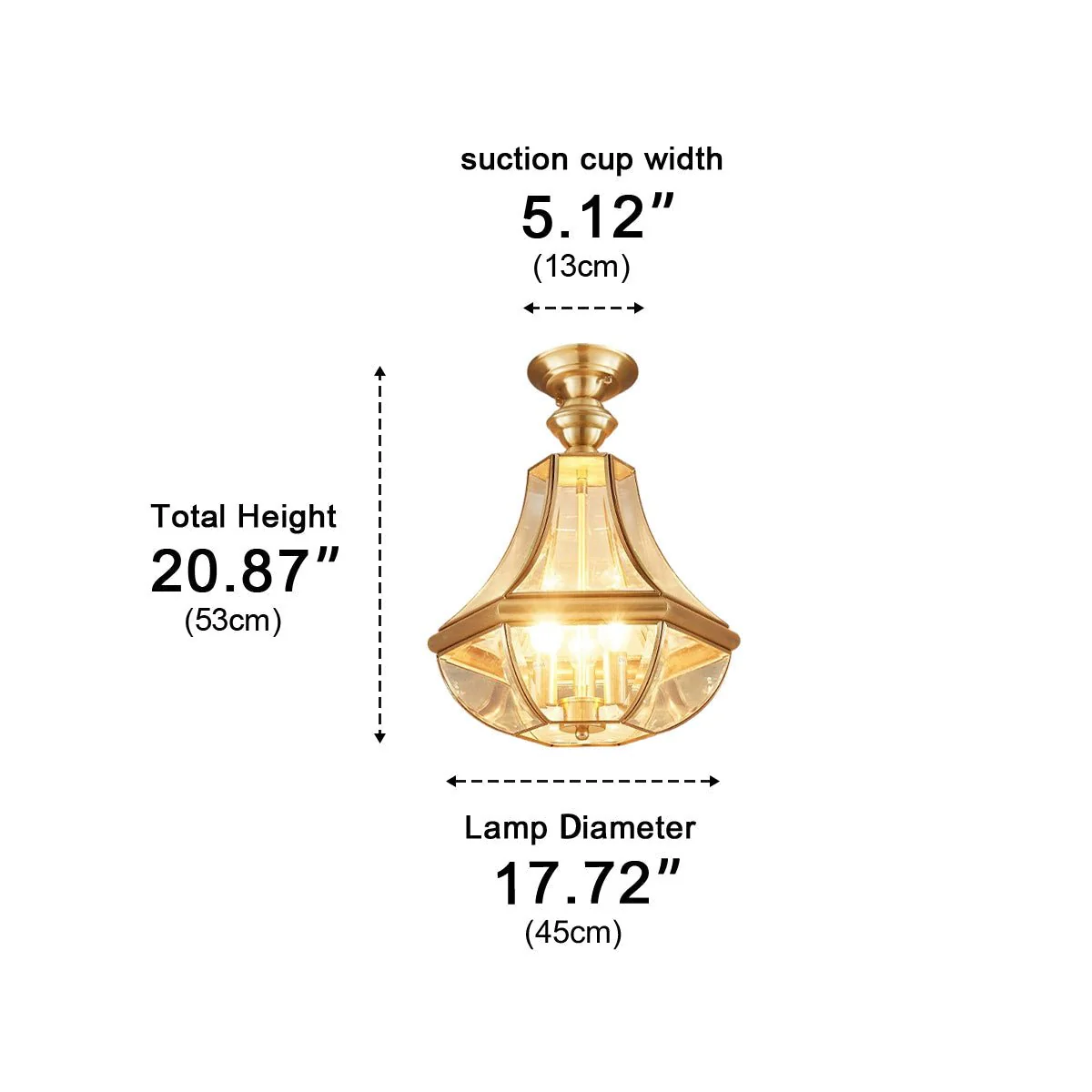 Waterproof Copper Luxury Diamond LED Outdoor Ceiling Lights - Image 11