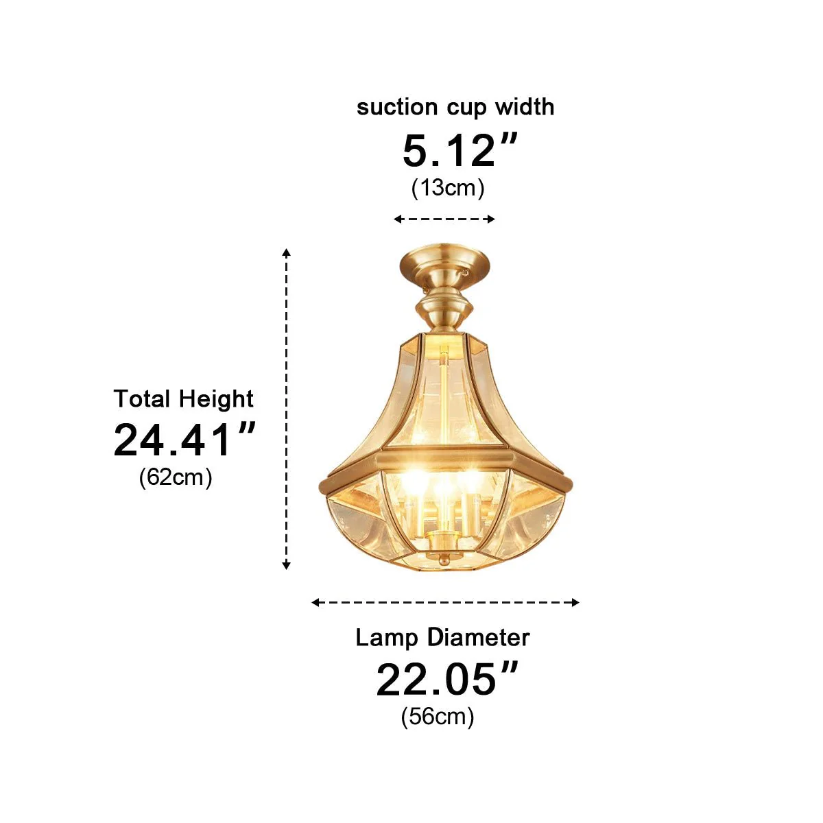 Waterproof Copper Luxury Diamond LED Outdoor Ceiling Lights - Image 12