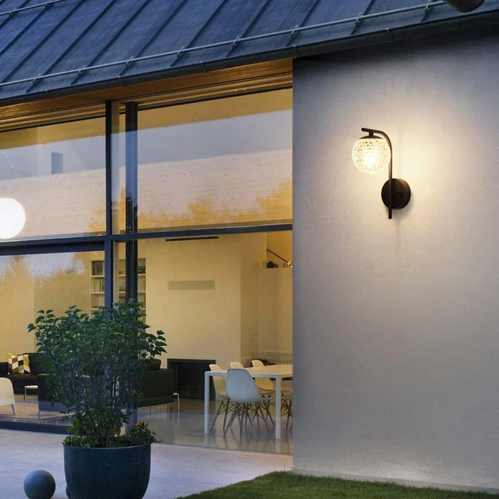 Waterproof Crystal Globe LED Outdoor Wall Sconces - Image 3