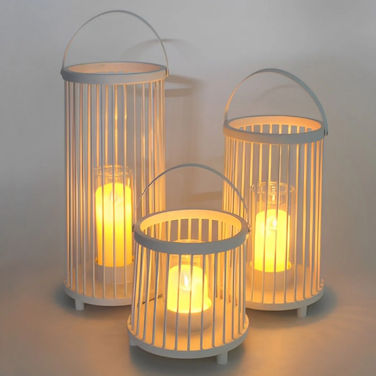 Waterproof Cylinder Outdoor Floor Lamps Hanging LED Candle Lanterns - Image 6