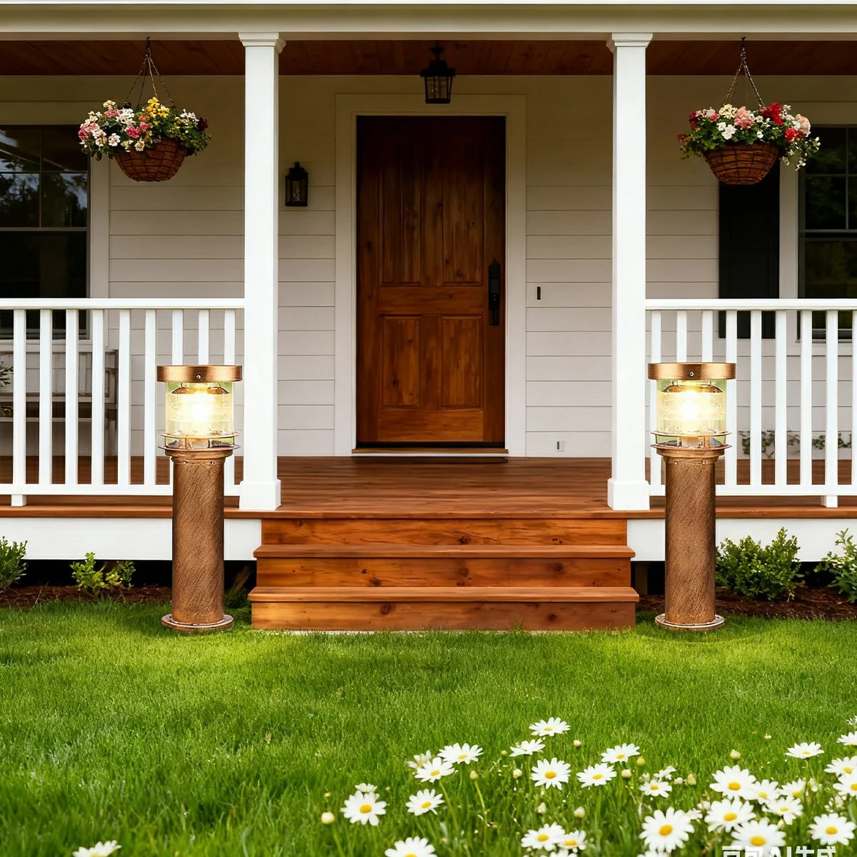Waterproof Cylinder Tiered LED Outdoor Landscape Lighting - Image 3