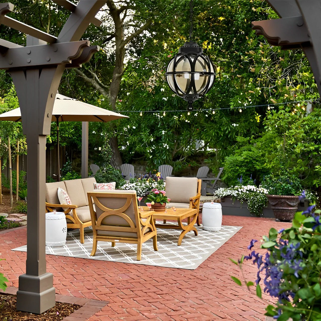 Waterproof Globe Outdoor Hanging Pendant Lights - Image 3