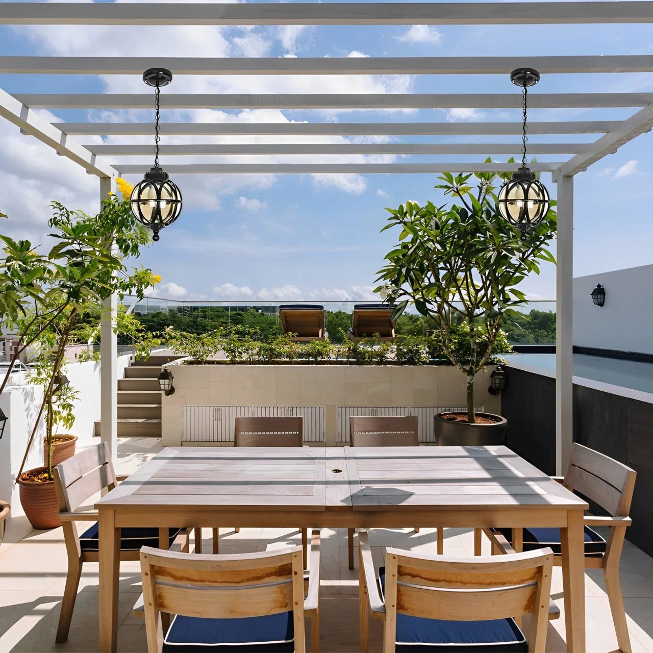 Waterproof Globe Outdoor Hanging Pendant Lights - Image 5
