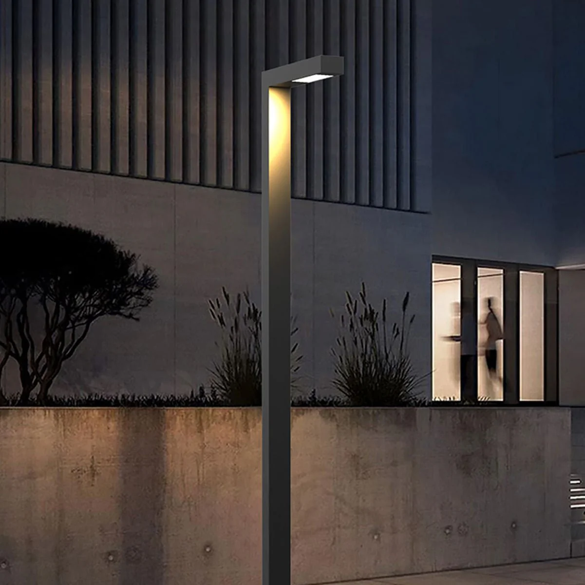 Waterproof LED Black Modern Column Outdoor Pole Street Light - Image 5
