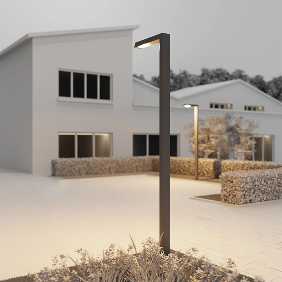 Waterproof LED Black Modern Column Outdoor Pole Street Light - Image 9