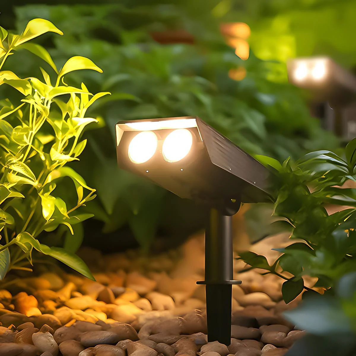 Waterproof LED Solar Multi-zoom Spot Light Landscape Lighting - Image 5