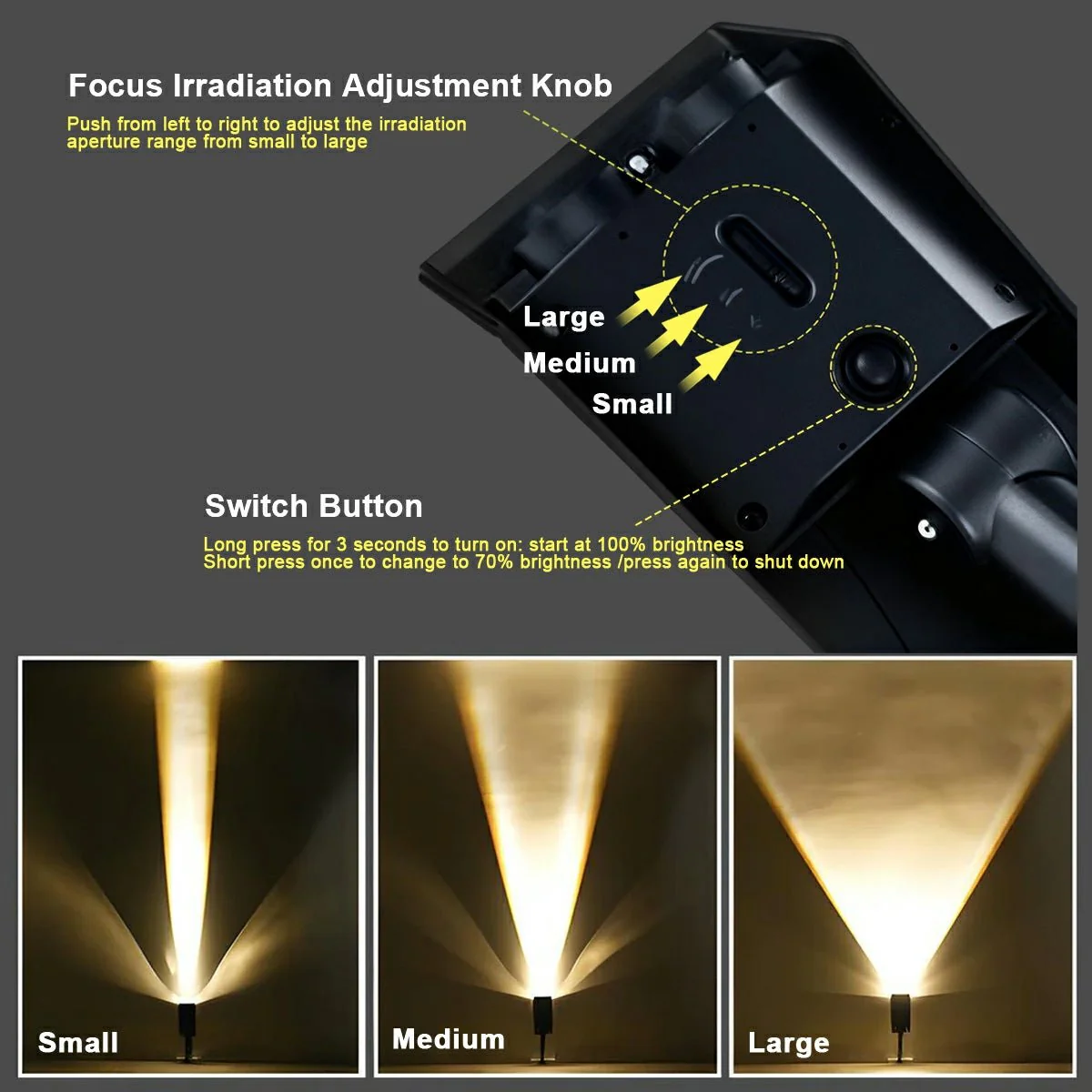 Waterproof LED Solar Multi-zoom Spot Light Landscape Lighting - Image 9