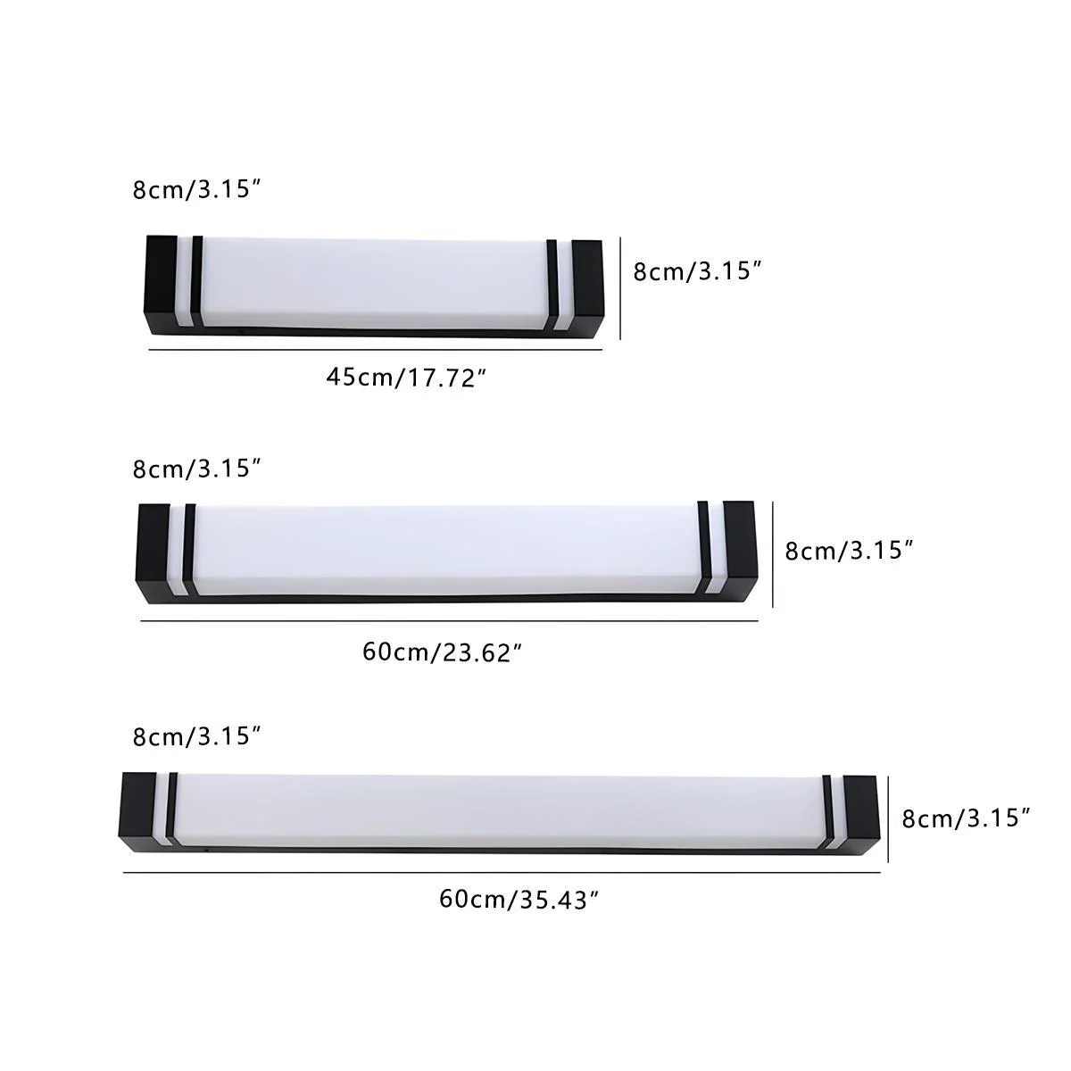 Waterproof Minimalist Rectangle LED Outdoor Wall Sconces Porch Lights - Image 8