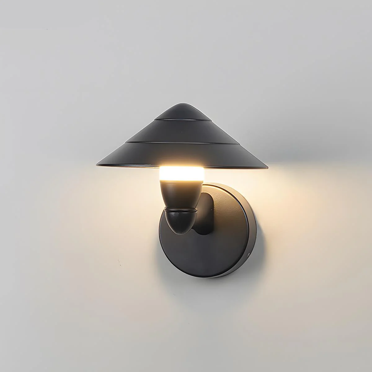 Waterproof Modern Black Umbrella Outdoor LED Wall Lights - Image 4