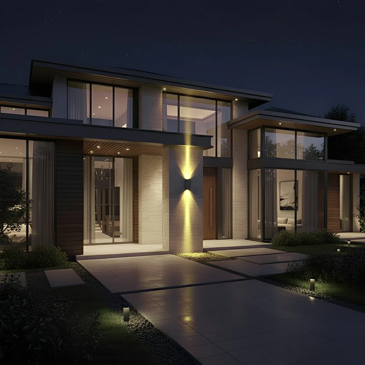 Waterproof Modern Black Up&Down LED Outdoor Wall Washer Spot Lights - Image 11