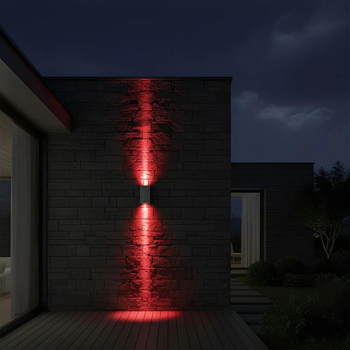 Waterproof Modern Black Up&Down LED Outdoor Wall Washer Spot Lights - Image 3
