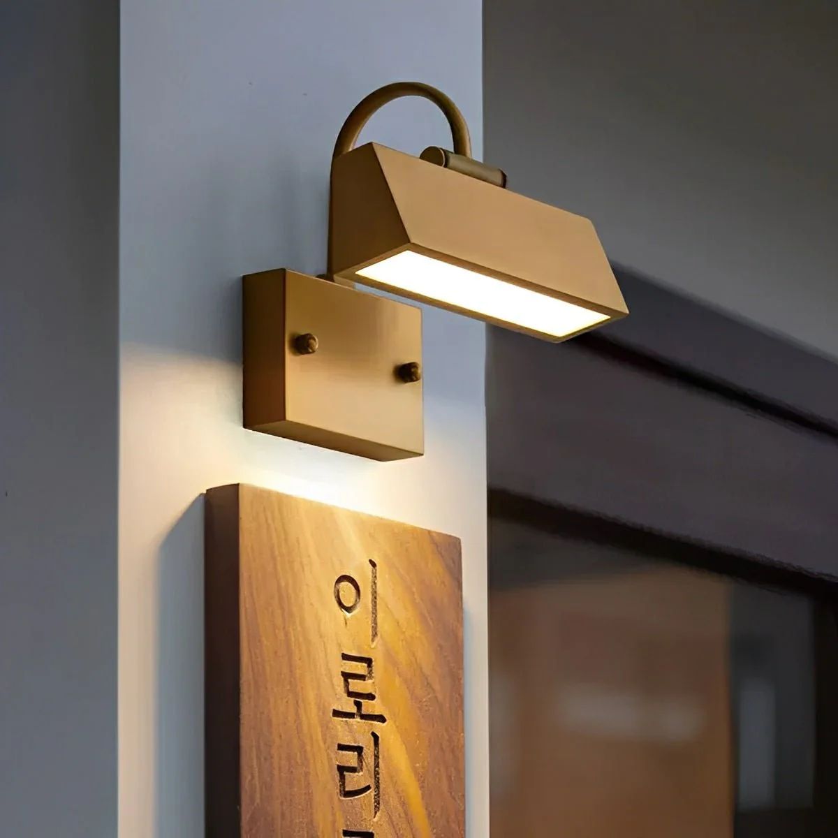Waterproof Modern Copper Long Strip Outdoor Porch LED Wall Lights - Image 6