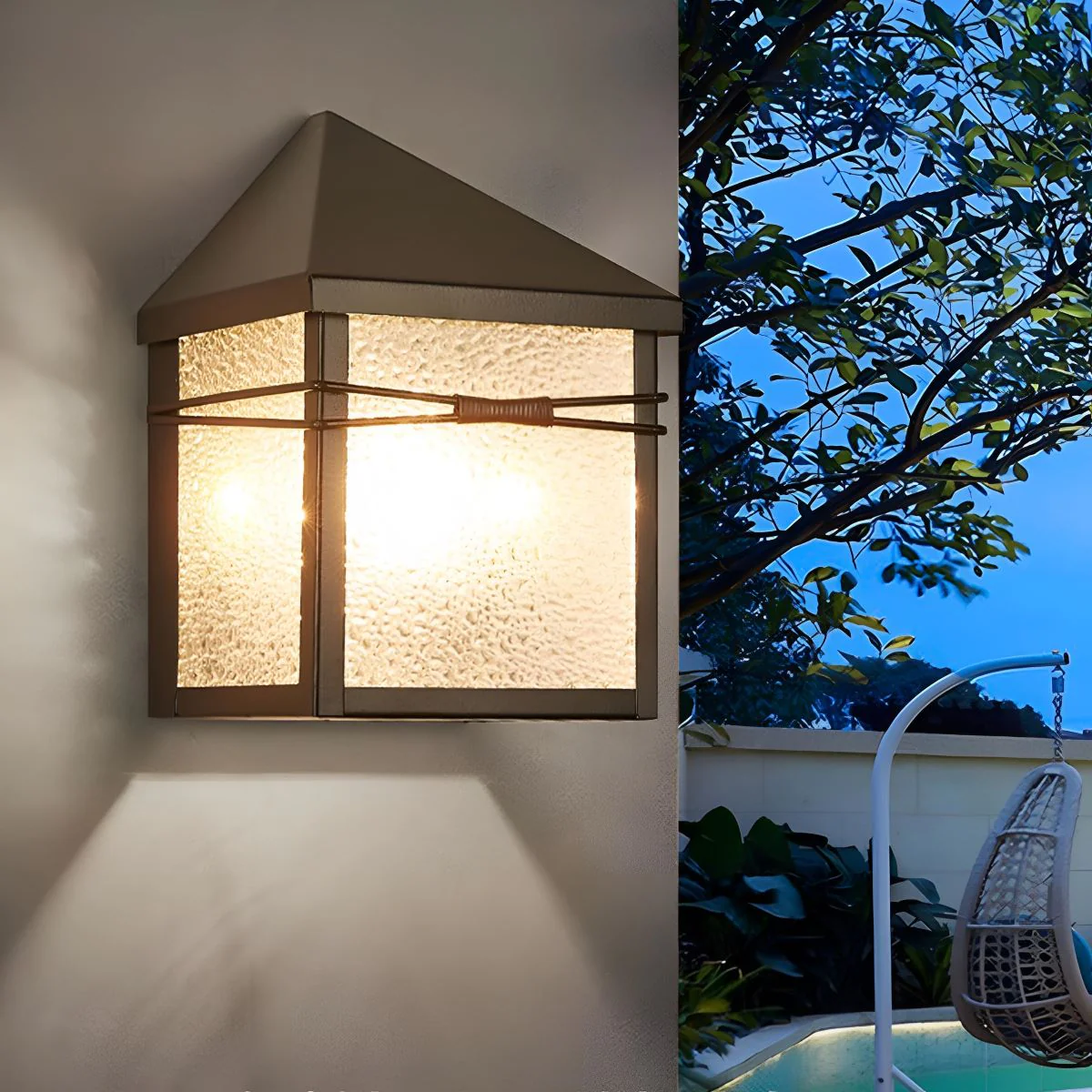 Waterproof Modern Farmhouse House Shape Outdoor LED Porch Wall Lights - Image 2