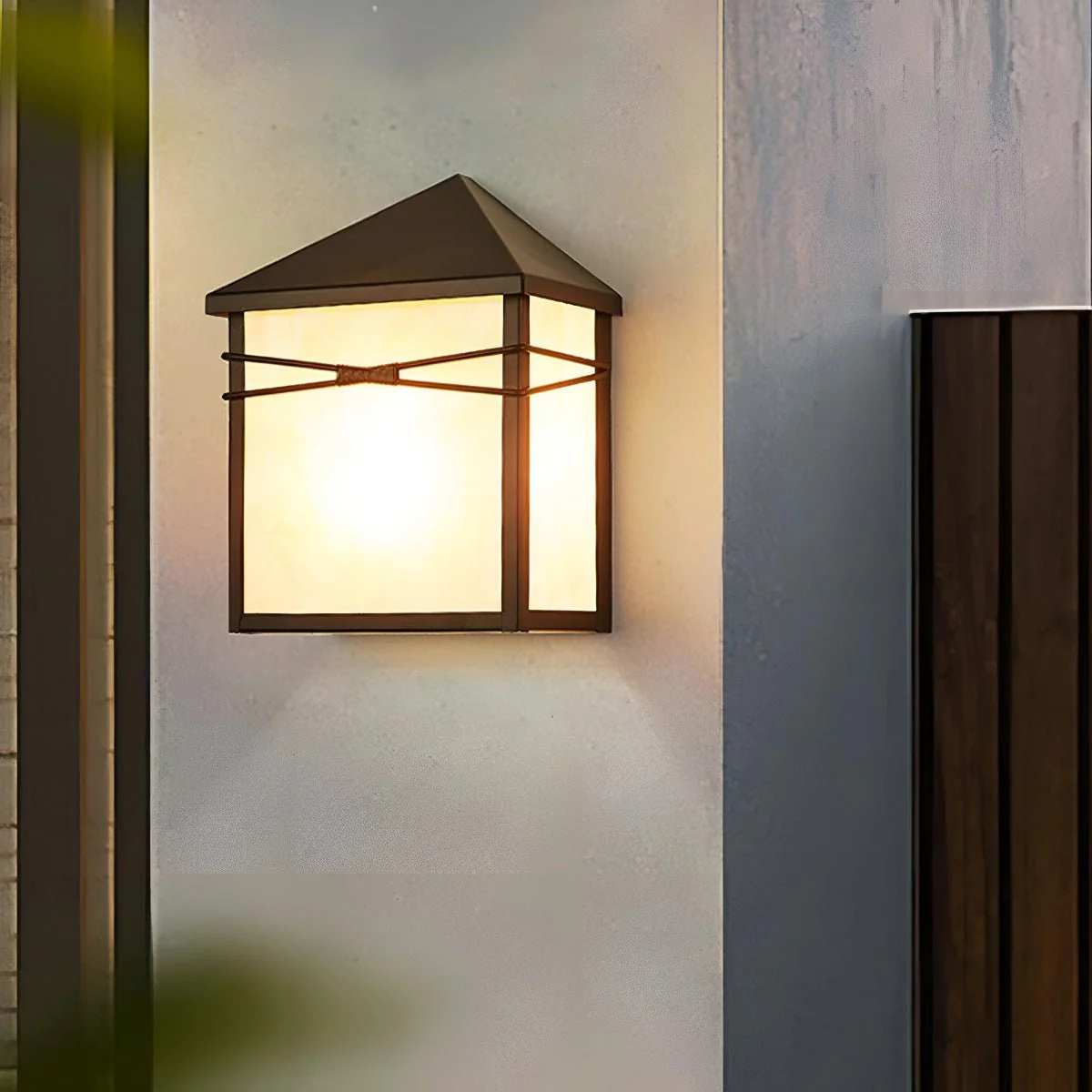 Waterproof Modern Farmhouse House Shape Outdoor LED Porch Wall Lights - Image 3