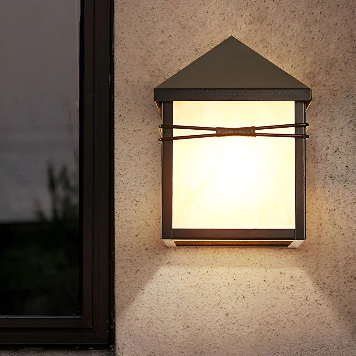 Waterproof Modern Farmhouse House Shape Outdoor LED Porch Wall Lights - Image 5