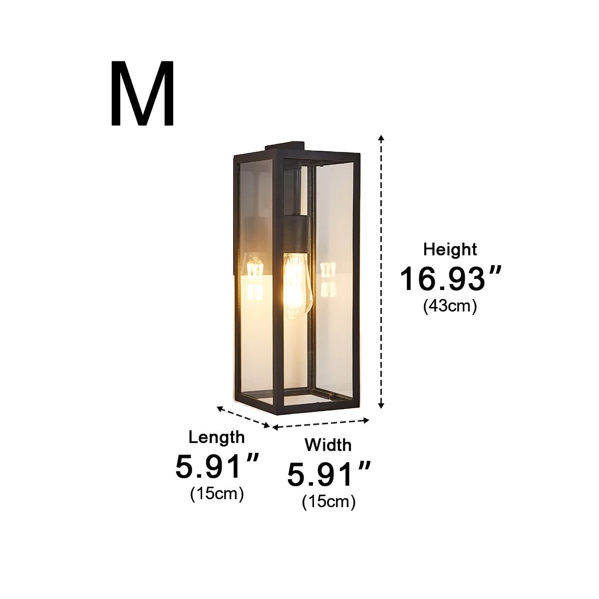 Waterproof Modern Farmhouse Rectangular Outdoor LED Porch Wall Lights - Image 14