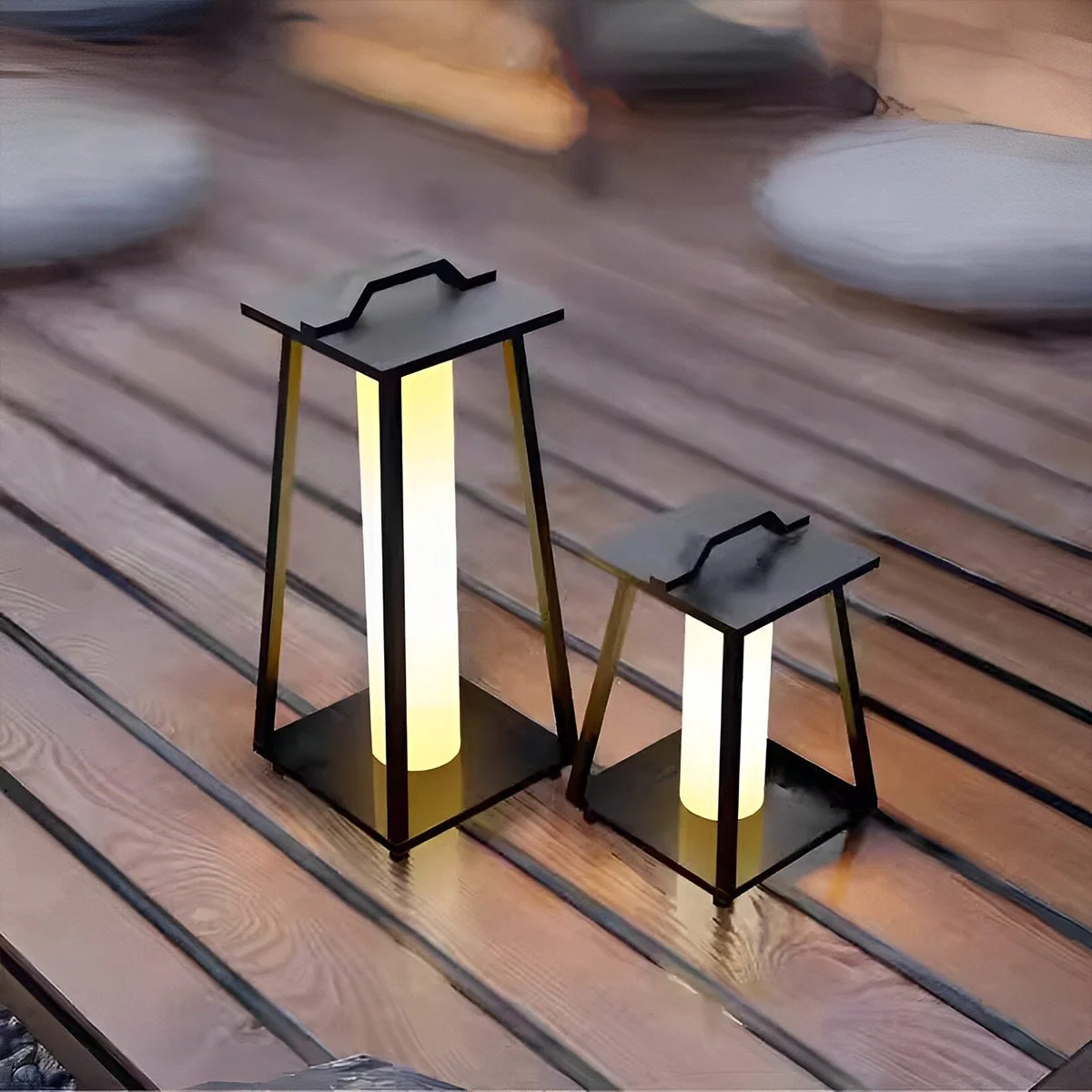 Waterproof Modern Minimalist Geometric LED Outdoor Floor Lamp - Image 6