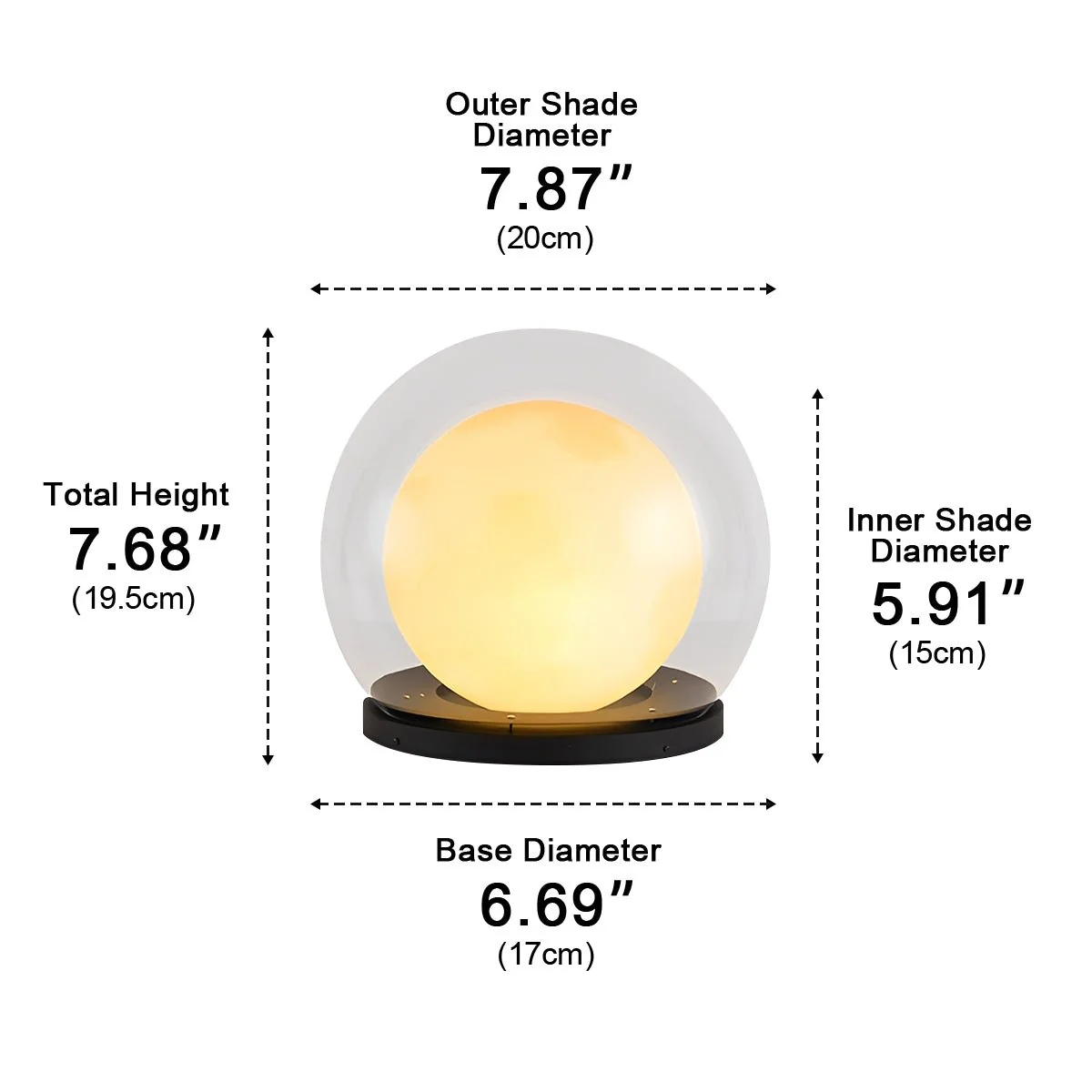 Waterproof Modern Moon Bubble Post Light Landscape Light - Image 18