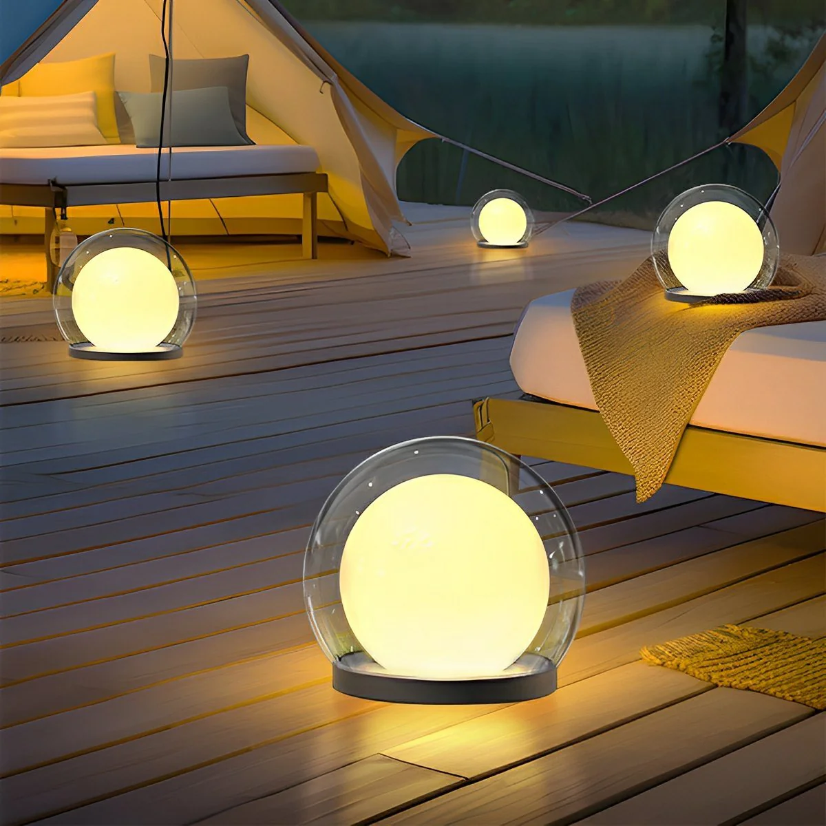 Waterproof Modern Moon Bubble Post Light Landscape Light - Image 2