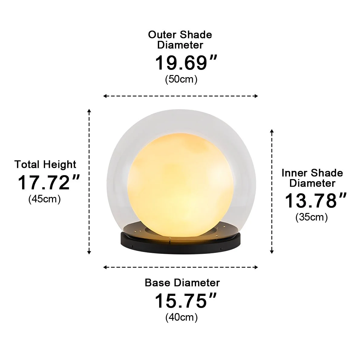 Waterproof Modern Moon Bubble Post Light Landscape Light - Image 21