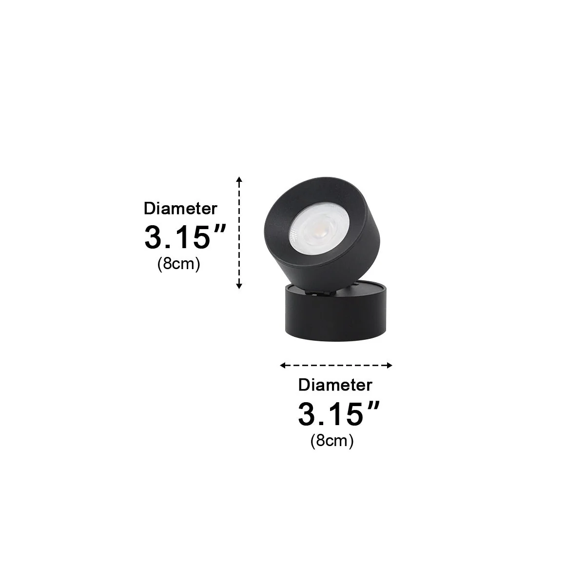 Waterproof Modern Round Adjustable Angle Outdoor Porch LED Wall Lights - Image 13