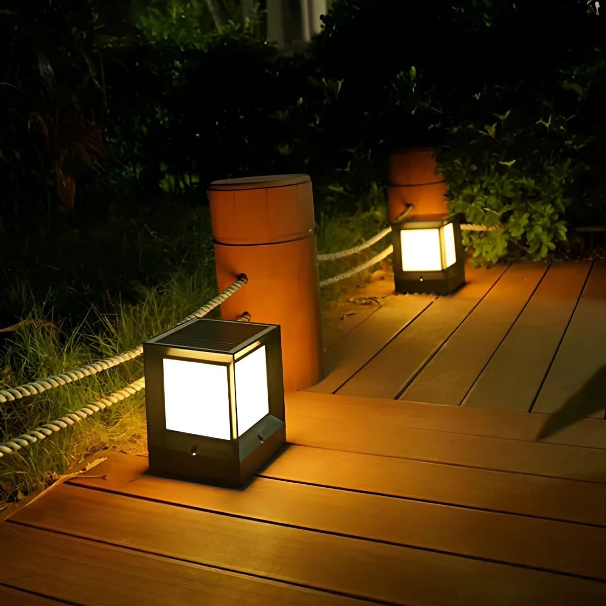 Waterproof Modern Square LED Outdoor Post Lights - Image 2